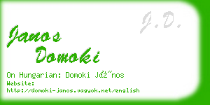 janos domoki business card